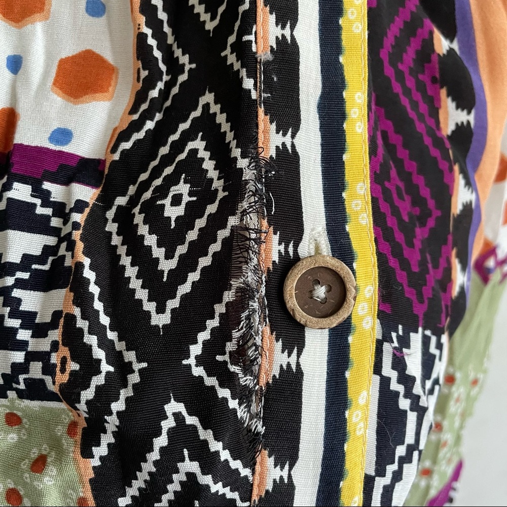 (SOLD) ANTHROPOLOGIE Everyway Sleeveless Button Front Midi Dress Patches 6 - Picture 8 of 14